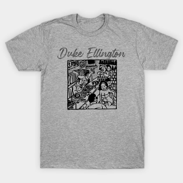 duke e ll vinyl store T-Shirt by sumurbatu